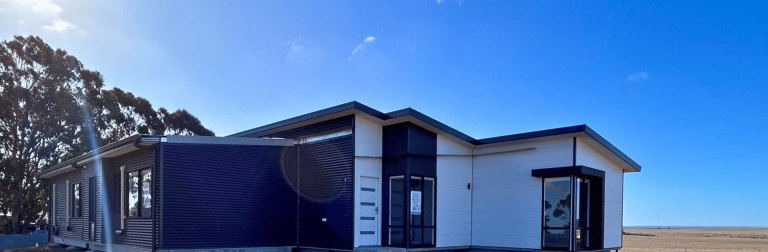 Modular home after delivery to regional WA